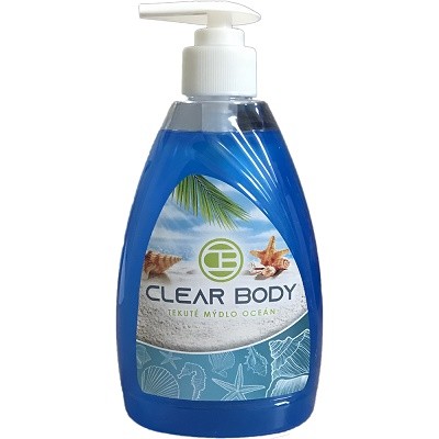 Clear body tek. mýdlo 500ml oceán - Kosmetika Hygiena a ochrana pro ruce Tekutá mýdla s pumpičkou